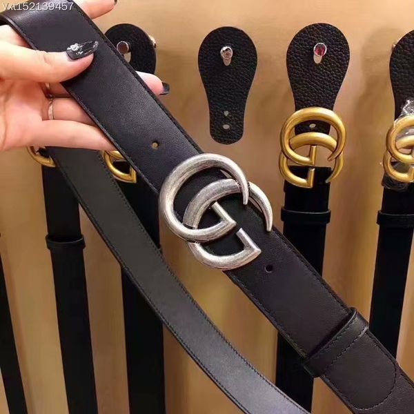 

2019 brand belt selling new mens womens designer black belt genuine leather business belts pure color snake pattern buckle belt for gift, Black;brown