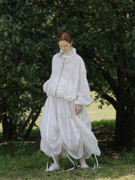 

2019 ss collection oversize see through embroidered jacket women, Black;brown