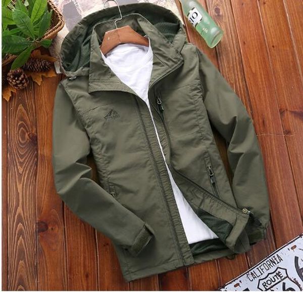 

spring autumn youth men's clothing casual thin jacket men's sports jacket loose outdoor quick-drying outerwear coats top, Black;brown