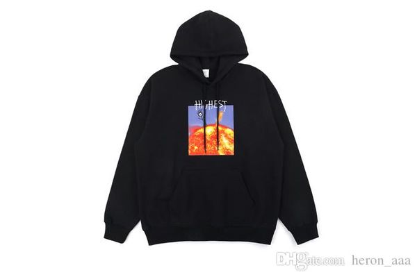 

новые поступления мужчин и женщин моды марка огонь printed hoodie свободно облегающие hoodie hip hop толстовка тонкий пуловер пальто размер, Black