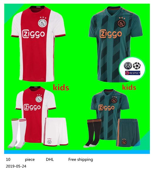 

New 2019 2020 ajax home away white occer jer ey 19 20 ajax occer hirt 2019 10 tadic 34 nouri 25 dolberg football uniform