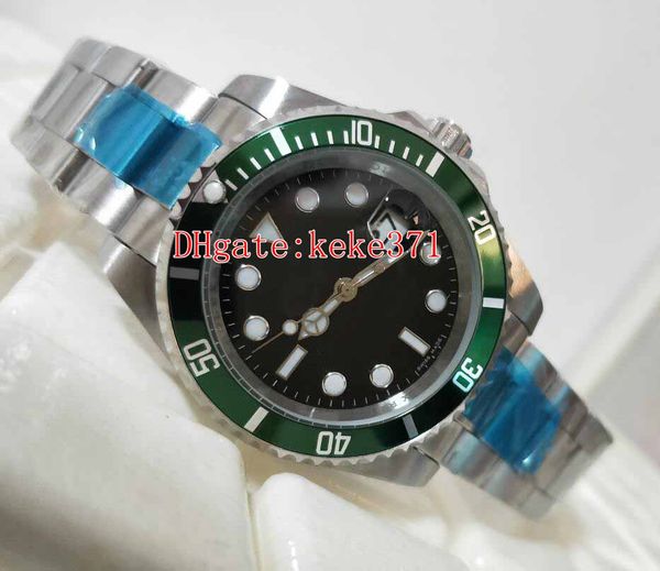 

fashion elling good wristwatches 40mm 116610lv 116610 luminescent green ceramic bezel asia 2813 movement automatic mens watch watches, Slivery;brown