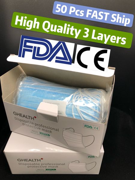 

in stock ce fda guarantee disposable mascherina 3 layers thick and anti-dust mouth and nose masks fast shipping