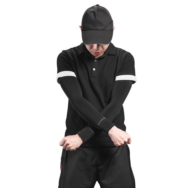 

1 пара велоспорт бег велосипед уф солнцезащитной манжета крышки охлаждающей arm рукав uv защитный абсорбент arm обложка для велоспорт руки н, Black