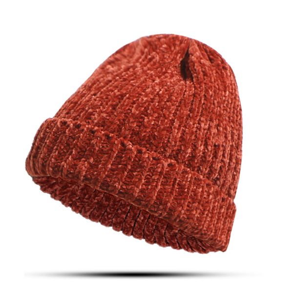 

casual beanies for men women fashion knitted winter hat hip-hop skullies solid color hats keep warm windproof caps