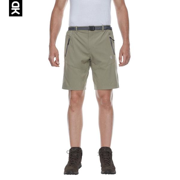 

outdoor shorts little donkey andy men quick dry hiking stretch lightweight sports zipper pockets cargo, Brown;gray