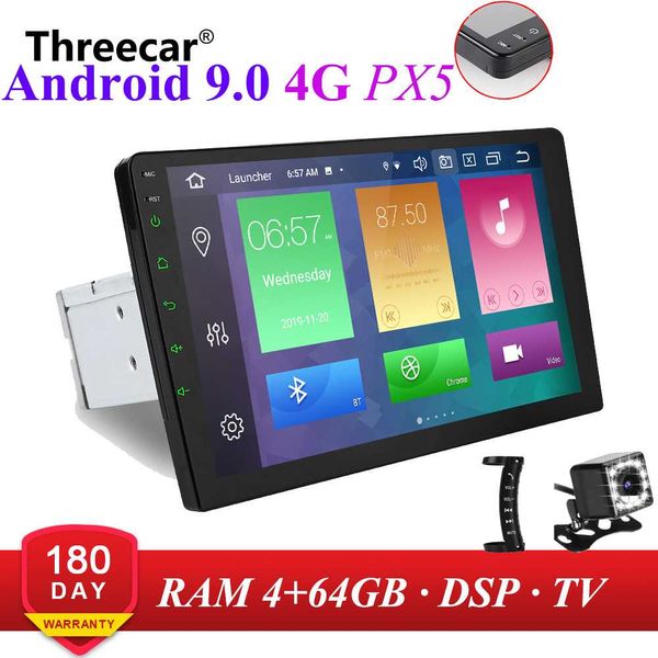 

1 din android 9.0 octa core px5 car radio stereo gps navi audio video player dsp 4g wifi bt hdmi carplay tv obd swc dab+ 4g+64g car dvd