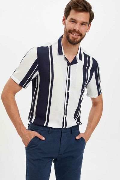 

defacto man short sleeve shirt-m2920az19au, White;black