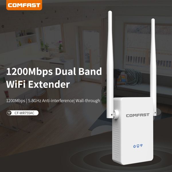 

comfast cf-wr755ac wi fi 1200mbps 802.11ac mini wireless n wifi router wifi extender with 2*3dbi antennas