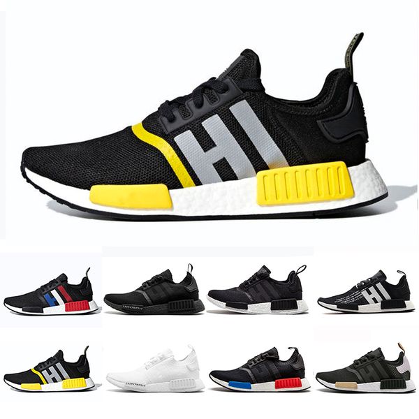 

2019 atmos thunder bred r1 running shoes oreo runner primeknit og atmos japan triple black white men women runner sports sneakers 36-45