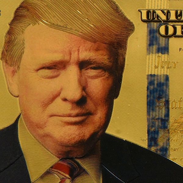 

1 / 10 пѬезиден паке доналд Ѭамп ѬакѬаенного $ 100 dollar bill золоой олга бан