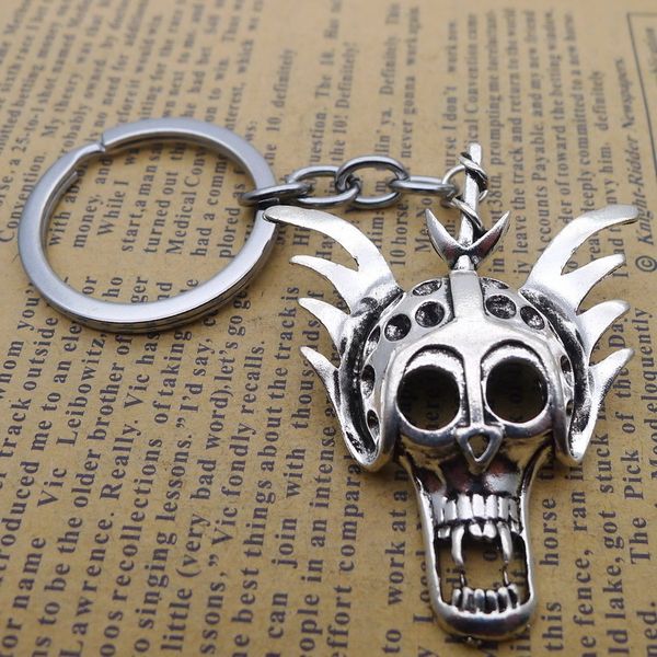 

alloy tuba human skeleton head key pendant buckle ancient silver ornaments parts, Slivery;golden