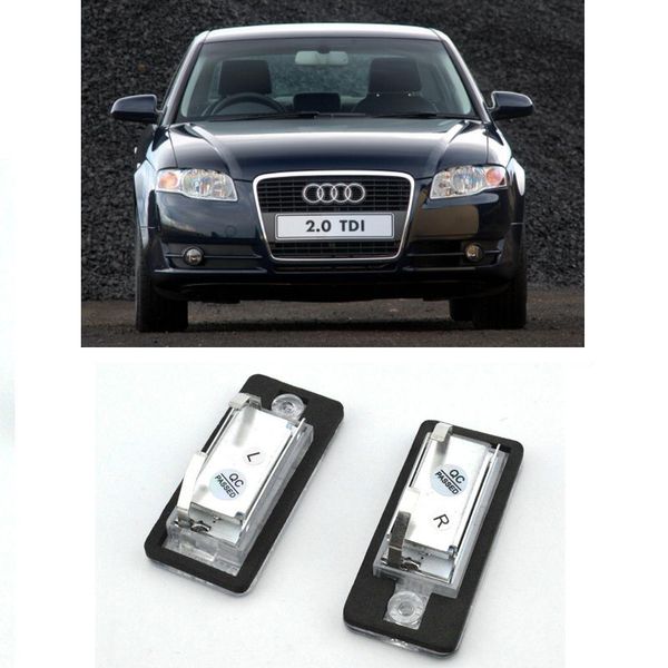 

2 лампы xenon white led номерной знак огни для a4 s4 b7 8е 8h 05-08 автоаксессуары безошибочной canbus