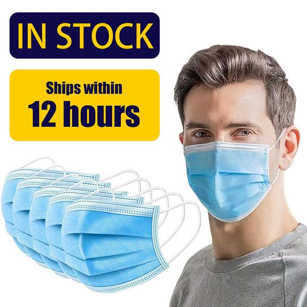 

dhl shipping medical disposable face mask 3 layer earloop masks non-woven disposable soft breathable anti dust protective masks