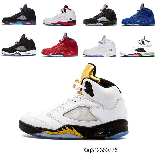 

classical 5 5s basketball shoes men olympic metallic gold oreo fire red lightweight breathable sports sneakers trainers size 41-47