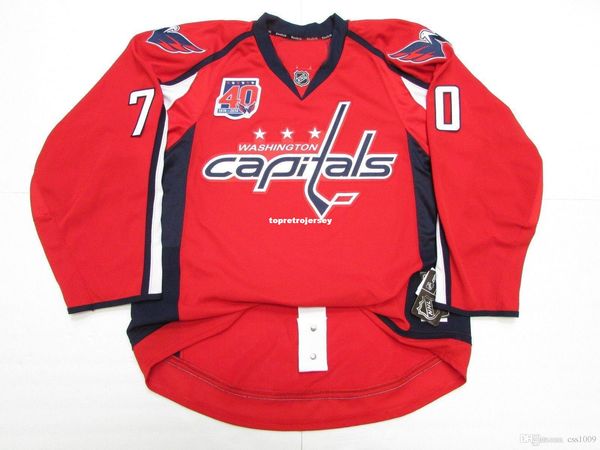 

custom braden holtby washington capitals home 40th anniversary jersey stitch add any number any name mens hockey jersey xs-6xl, Black;red
