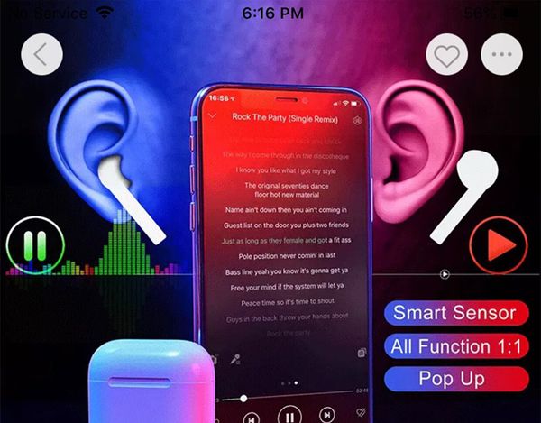 

2nd generation h1 chip app pop up animation window earphone tw wirele bluetooth headphone earphone head et with en or function