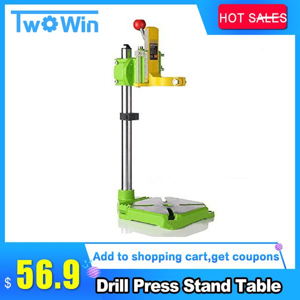 

electric power drill press stand table for drill workbench repair tool clamp for drilling,collet table 35&43mm 0-90 degrees
