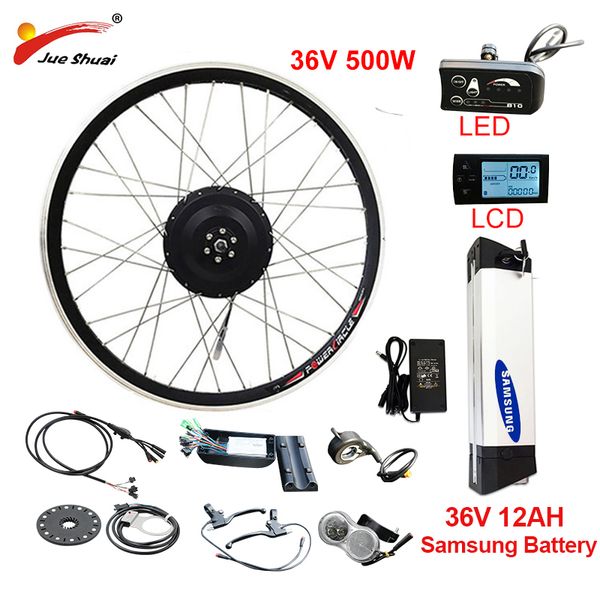 

eu ru duty free нет tax 36v 500w ebike conversion kit 36v12ah samsung battery е велосипед электрический велосипед комплект передний задний к, Silver;blue