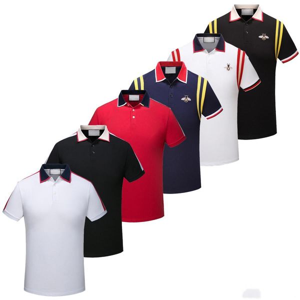 

2019 m-xxxl men's summer polo size quality short shirt sleeve fashion polo men's cotton casual shirt pkxqx, Black