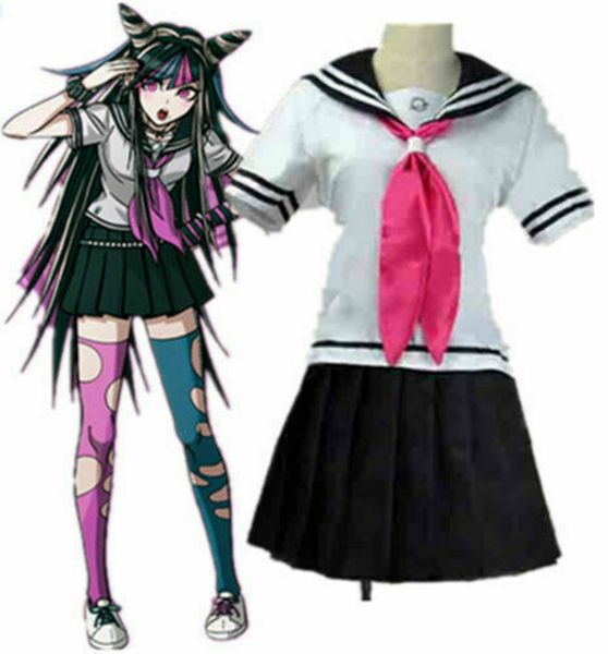 

anime danganronpa dangan-ronpa mioda ibuki sailor uniform cosplay costume dress, Black;red
