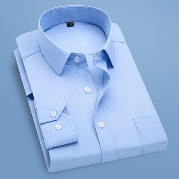 

men dress shirt long sleeve business classical offices men's shirts casual slim fit plus size formal shirt, White;black