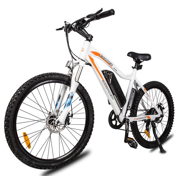 

new 26" 500w white electric bicycle lithium city eco bike 7 speed 36v, Silver;blue
