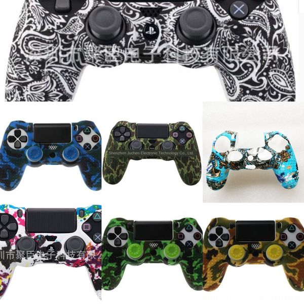 

d6ydn soft silicone skin non-slip grip cover case with lanyard game accessories point game cover for sony ps4 handle controller