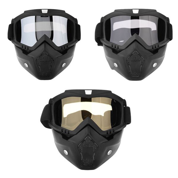 

detachable modular motorcycle motorbike riding helmet mouth filter face mask