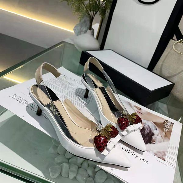 

new summer women sandals fashion designer lady party dress white shoes luxury vintage cherry buckle sandals beach travel slipper, Black