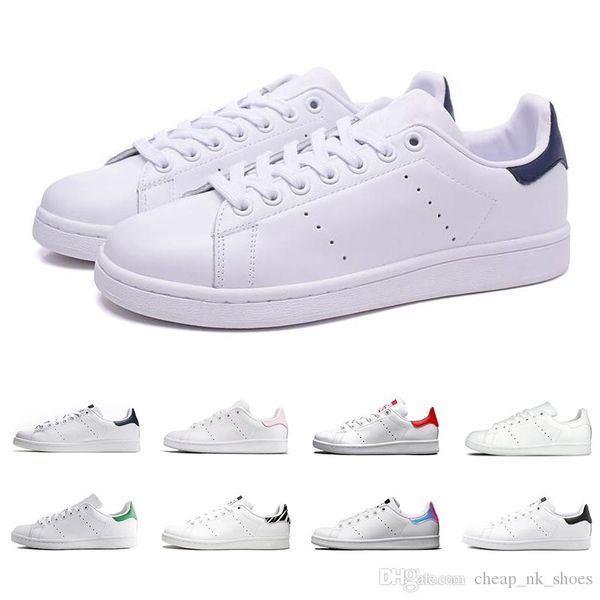 

men women stan smith casual shoes white black green green red fashion leather flat sneakers outdoor walking