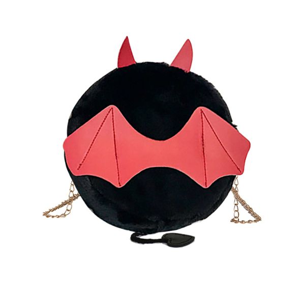 

woman bags funny cartoon shape plush shoulder bags personality cross body bag messenger college style chain purse and handbag a4