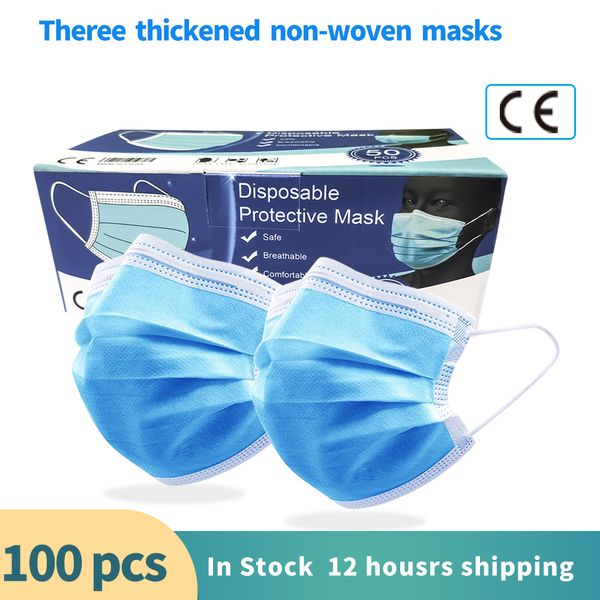 

disposable 3 layers protective anti flu mascherine antiflu flu droplets infection protection mouth mask 50pcs