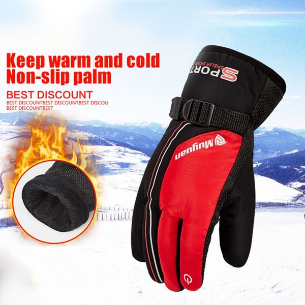 

outdoor men women waterproof heated winter skiing gloves windproof thickening warm sport riding motorcycle ski gloves 8