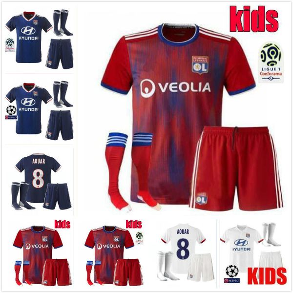

Olympique lyonnai lyon child occer jer ey 2019 2020 maillot de foot traore memphi fekir ol 19 20 lyon kid kit jer ey hirt maillot, Black;red