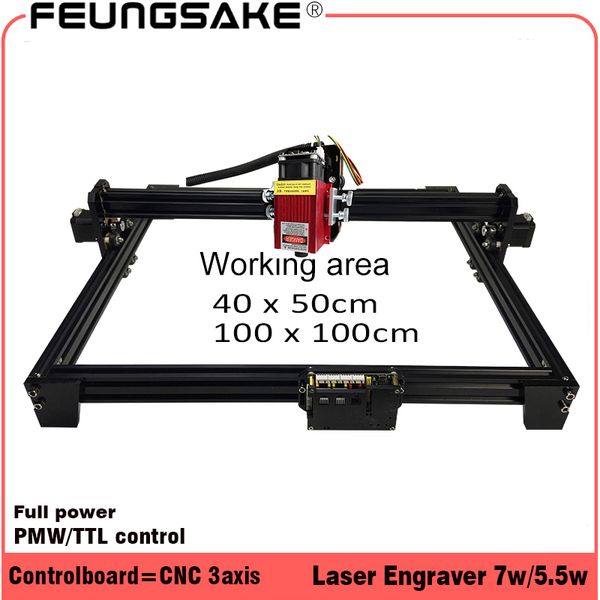 

full power 7w laser cutting machinel pmw control 1*1m work size, 5.5w 15w laser engraving machine,laser carving machine cnc