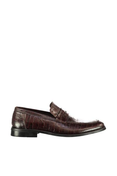 

derimod genuine leather coffee men 's loafer shoes, Black