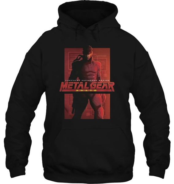 

men hoodie funny novelty metal gear solid cool women streetwear, Black