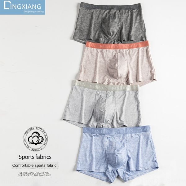 

oem sports cation boxer underwear and shorts underwear men's middle waist solid color stretch boxer pants breathable short shorts, Black;white