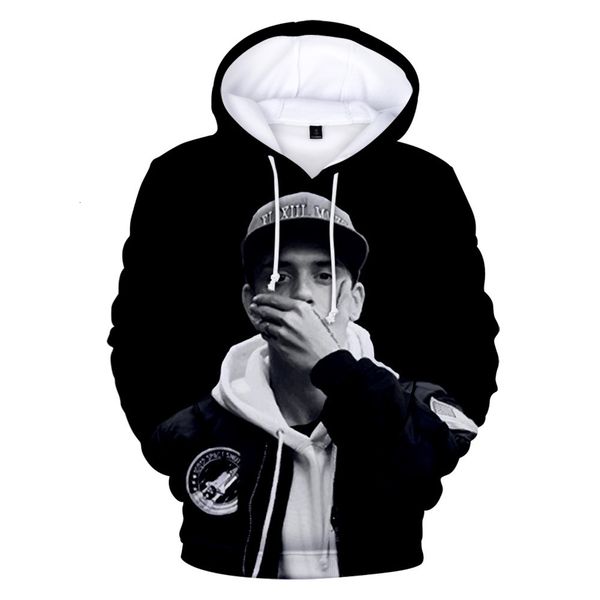 

рубашка u.s.a 2019logic рэпер 3d даже hat guard футболки, Black