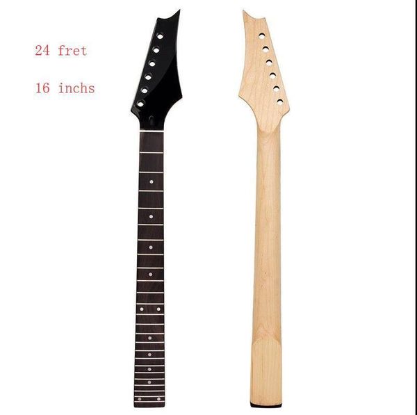 

electric guitar neck black matt 24 fret fretboard