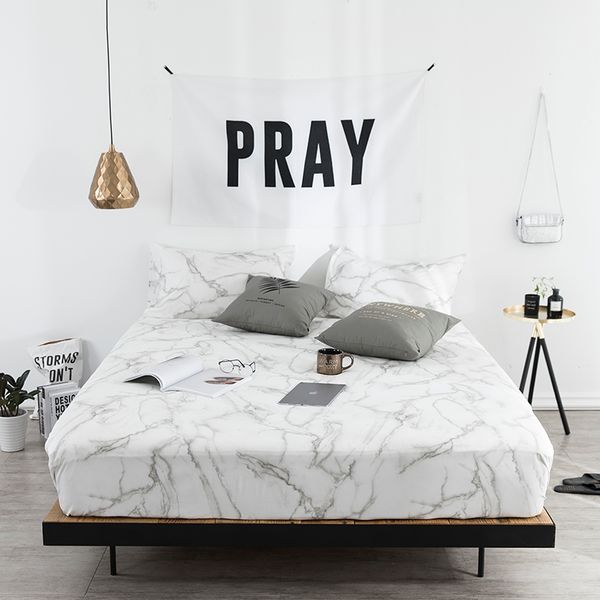 

white grey fitted sheet bed sheet with elastic russian size 120/150/180/160x200cm bed linen mattress cover twin queen king size