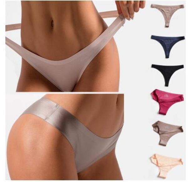 

модальные сексуальные стринги g string для женщин трусики с низкой талией женское бесшовное нижнее белье ледяной шелк женские трусы нижнее б, Black;pink