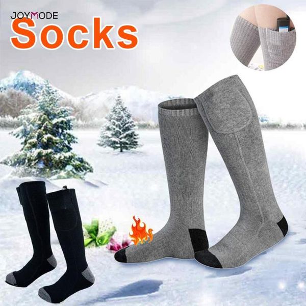 

2 lithium battery+adjust thermal cotton heated socks 1pair outdoor winter skiing bicycle foot warmer electric sport warming sock, Black