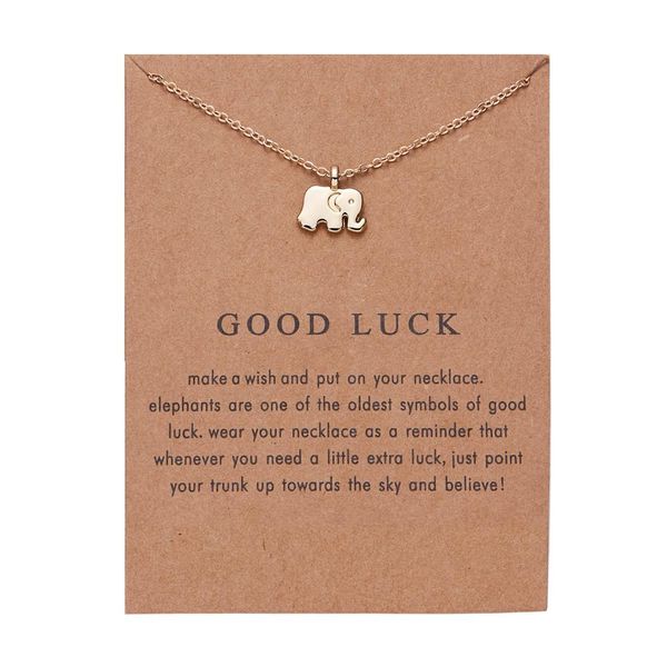 

fashion good luck elephant pendant necklace clavicle chains statement necklace women girl holiday beach jewelry, Silver