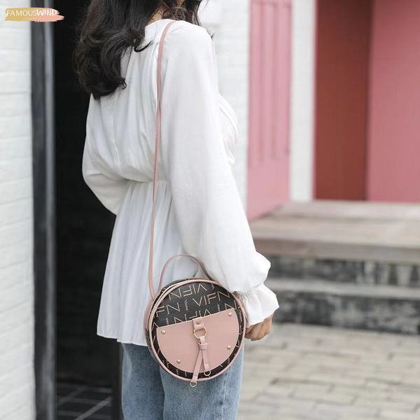 

new round designer messenger bag ladies 2020pu pu leather shoulder bag ladies small handbag mini handbag