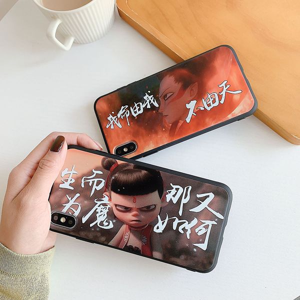 

tide brand phone case chinese cartoon for iphone xs max xr 6 7 8 x plus tpu all inclusive soft cell phone cases