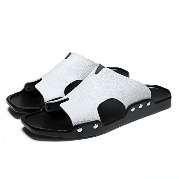 

модные мужские пляжные сандалии 2018 summer gladiator мужская уличная обувь римские мужчины повседневная обувь вьетнамки, Black