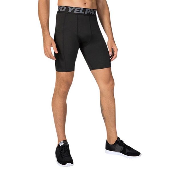 

sporting training perspiration wicking stretch tights men fitness shorts with pockets rk, White;black