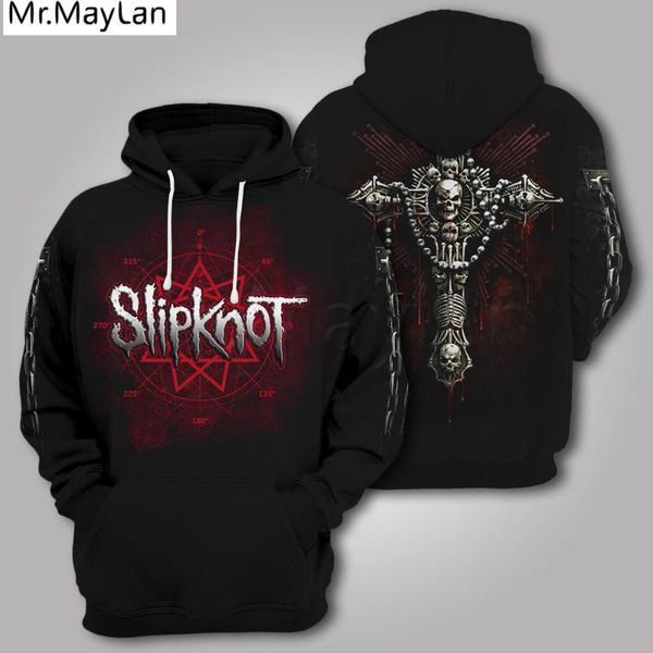 

slipknot 3d печатные толстовки рок мужская одежда 2020 hipster hoodie мальчики повседневные топы мужской пальто уличная одежда harajuku 5xl, Black